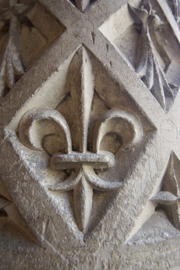 Visite insolite - Château royal de Blois - Fleur de Lys dans la pierre ©Cécile Marino